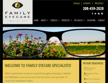 Tablet Screenshot of familyeyes.com